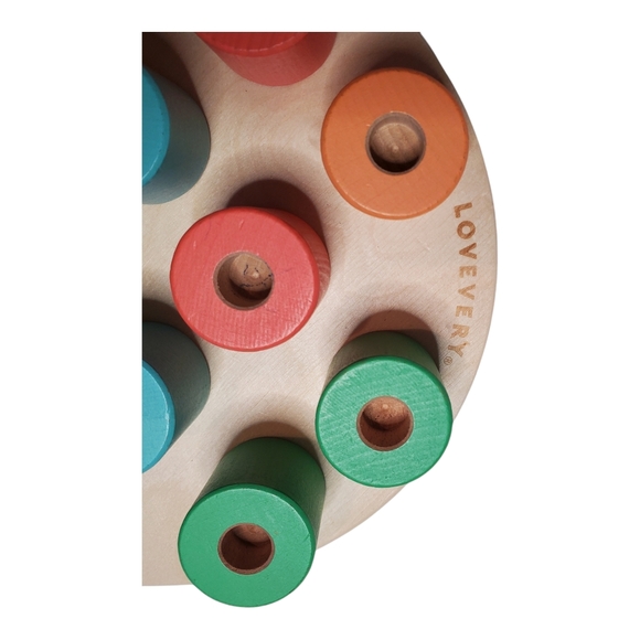 Lovevery Wooden Stacking Pegboard From the Adventurer Play Kit 16 to 18 Mth - Picture 2 of 2